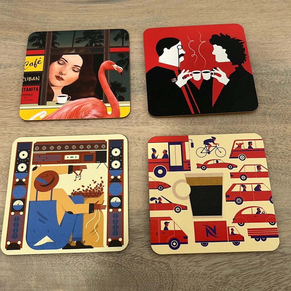 Nespresso Coasters Set of 4 Limited Edition
